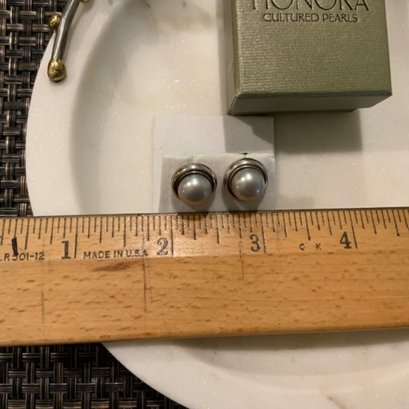 Honora Pearl Earrings with Removable Sterling Jackets, NIB - Picture 2 of 8